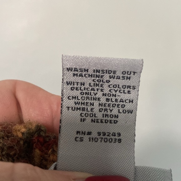 Catherines Cardigan Sweater Marled Knit Wave Pattern Knee Length Sz 3X - Picture 6 of 6